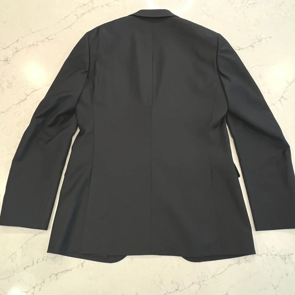 Spier Mackay Suit Jacket Blazer 40L Charcoal Gray Wool‎ Dino Filarte Super 110s